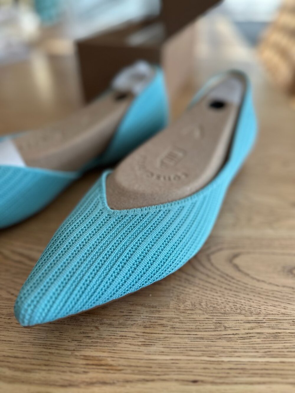 Vivaia Pointed-Toe D'Orsay Flats (Melia) in Acqua Sz 10.5 / Eu 42 NEW IN BOX - Picture 11 of 16